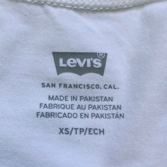 White Levis runched T-shirt - Picture 4 of 4